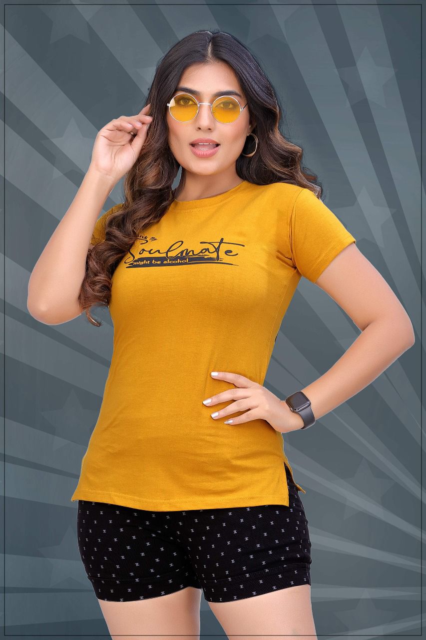 Ns Rich Girl 01 Regular Wear Wholesale Ladies Tshirt Collection
